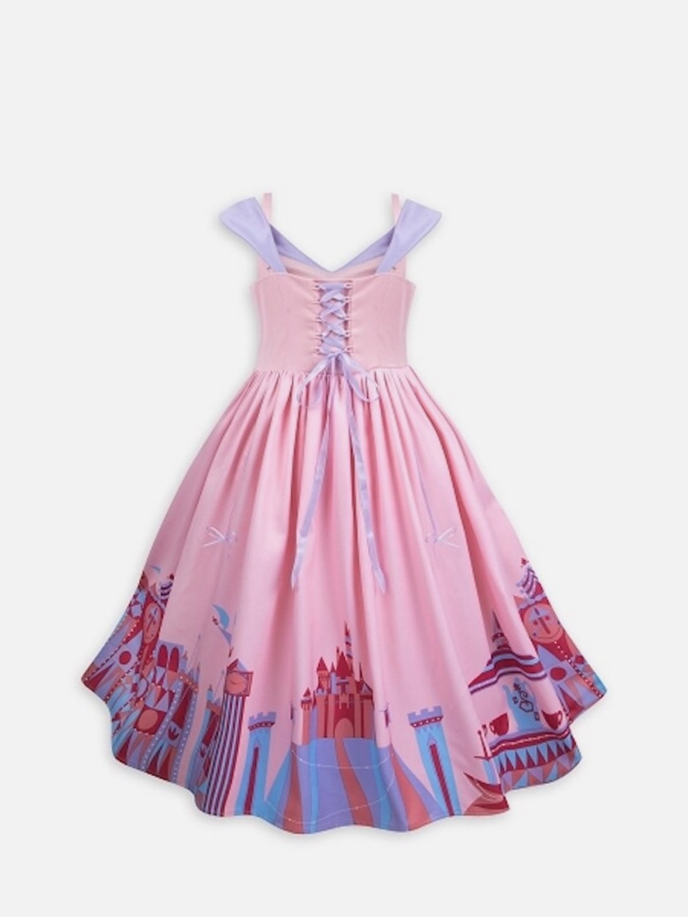 DISNEY- The Dress Shop- Pink Castle-Print Fit & Flare Dress - Picture 2 of 12